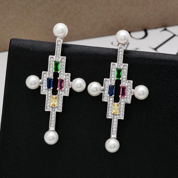 stud luxury color cross zircon pearl earrings fashion jewelry for women/girls party weddings er-265, Golden;silver
stud luxury color cross zircon pearl earrings fashion jewelry for women/girls party weddings er-265, Golden;silver