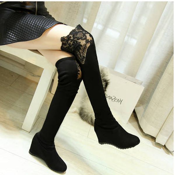 woman over the knee boots height increasing 2020 women lace long boots ladies comfortable shoes autumn winterplus size 43, Black
woman over the knee boots height increasing 2020 women lace long boots ladies comfortable shoes autumn winterplus size 43, Black
