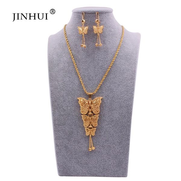 earrings & necklace jewelry sets ethiopian 24k gold color for women butterfly style pendant dubai bridal wedding set gifts, Silver
earrings & necklace jewelry sets ethiopian 24k gold color for women butterfly style pendant dubai bridal wedding set gifts, Silver