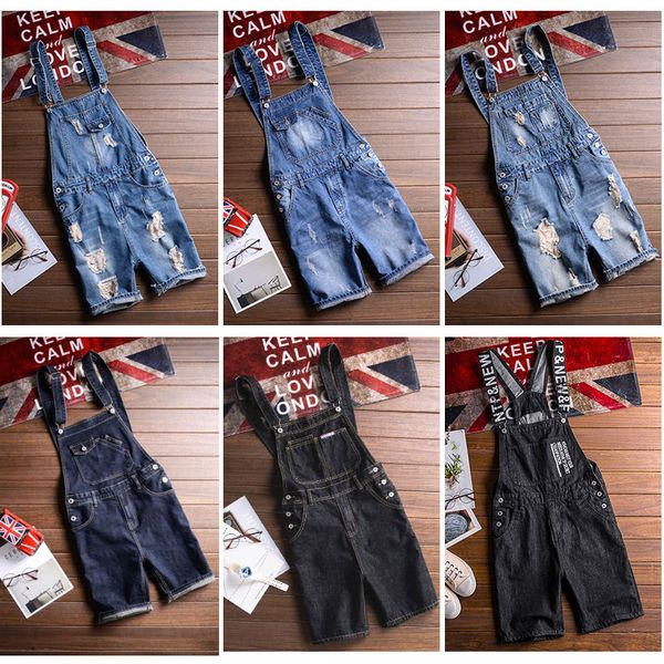 men's jeans overalls summer one-piece denim shorts five-point slim size s-5xl, Blue
men's jeans overalls summer one-piece denim shorts five-point slim size s-5xl, Blue