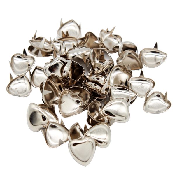 50pcs diy love heart metal rivets claw studs bags clothes hats leather decor
50pcs diy love heart metal rivets claw studs bags clothes hats leather decor