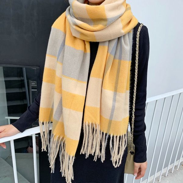 autumn winter new cashmere scarf women's fashion all-match color matching plaid warm scarf soft comfortable long shawl b47, Blue;gray
autumn winter new cashmere scarf women's fashion all-match color matching plaid warm scarf soft comfortable long shawl b47, Blue;gray