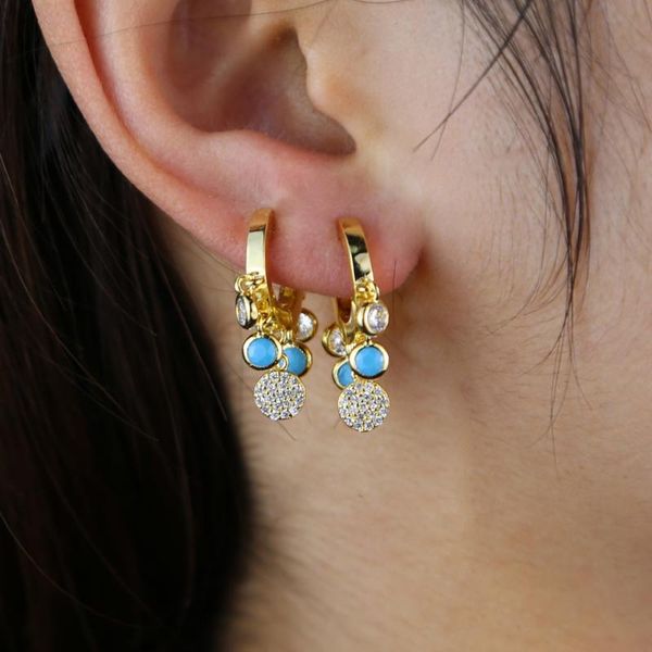 hoop & huggie white cz blue turquoises round dot charm earring 2021 fashion women mini multi piercing earrings, Golden;silver
hoop & huggie white cz blue turquoises round dot charm earring 2021 fashion women mini multi piercing earrings, Golden;silver