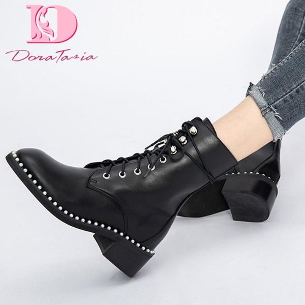 boots doratasia fashion female ankle pearl round toe square med heels cross tied women 2021 casual daily shoes woman, Black
boots doratasia fashion female ankle pearl round toe square med heels cross tied women 2021 casual daily shoes woman, Black
