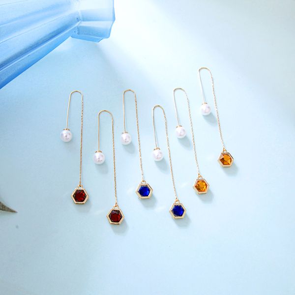 kissme yellow&blue&red geometric resin acrylic pearl dangle earrings for women gifts gold color brass post fashion accessories, Silver
kissme yellow&blue&red geometric resin acrylic pearl dangle earrings for women gifts gold color brass post fashion accessories, Silver
