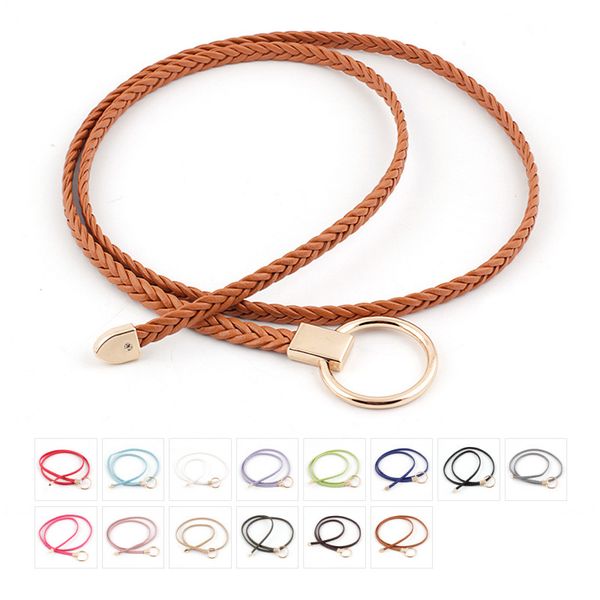 braided leather belt for women gold buckle waist belt lady thin self tie bow female rope thin dress waistband tie-in shirt, Black;brown
braided leather belt for women gold buckle waist belt lady thin self tie bow female rope thin dress waistband tie-in shirt, Black;brown