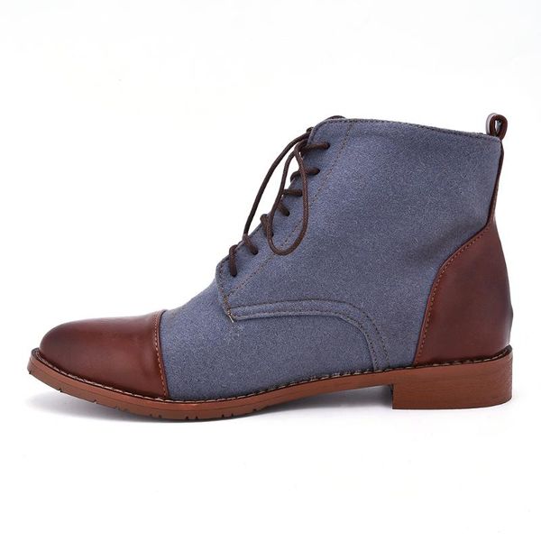 men mixed color british style boots low heel ankle boots round toe winter basic warm booties for man fashion shoes d20, Black
men mixed color british style boots low heel ankle boots round toe winter basic warm booties for man fashion shoes d20, Black