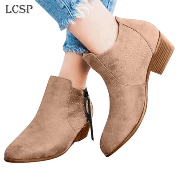 boots lcsp 2021 autumn daily women ankle shallow ladies fashion basic steet work office mid heel pointed toe shoes, Black
boots lcsp 2021 autumn daily women ankle shallow ladies fashion basic steet work office mid heel pointed toe shoes, Black