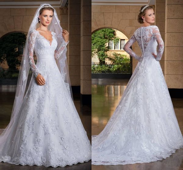 vestidos de noiva modest long sleeve lace wedding dresses with high back bridal gowns beautiful bride wedding bouquet aq162, White
vestidos de noiva modest long sleeve lace wedding dresses with high back bridal gowns beautiful bride wedding bouquet aq162, White