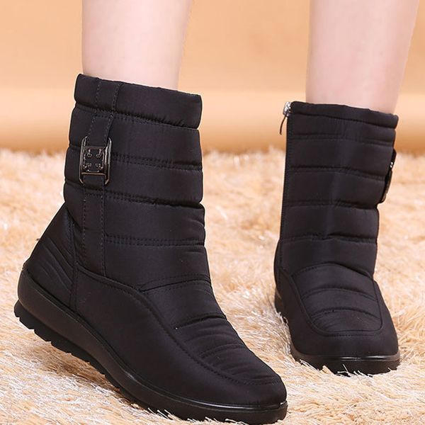 women's snow boots thick heel with round head short boot new women boots winter outdoor keep warm fur, Black
women's snow boots thick heel with round head short boot new women boots winter outdoor keep warm fur, Black
