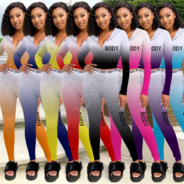 women bodysuit tracksuit color gradient sweat suit zipper hooded hoodies long sleeve pullover legging pants jogging sportwear d91605, White
women bodysuit tracksuit color gradient sweat suit zipper hooded hoodies long sleeve pullover legging pants jogging sportwear d91605, White