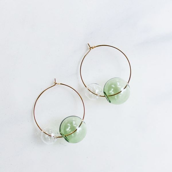 original hand blown glass hoop earrings for women fresh transparent bubble korean earrings 2020 christmas femme bijoux, Golden
original hand blown glass hoop earrings for women fresh transparent bubble korean earrings 2020 christmas femme bijoux, Golden