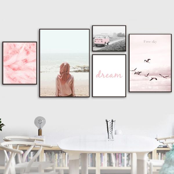 paintings pink girl bird feather car beach seascape wall art canvas painting nordic posters and prints pictures for living room decor
paintings pink girl bird feather car beach seascape wall art canvas painting nordic posters and prints pictures for living room decor