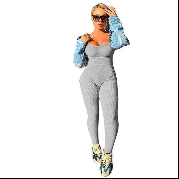 women tracksuit buttocks thread jumpsuit sports suits solid fashion summer casual sports slim jumpsuits drop shipping, Gray
women tracksuit buttocks thread jumpsuit sports suits solid fashion summer casual sports slim jumpsuits drop shipping, Gray