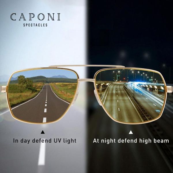 caponi vintage sunglasses pchromic polarized fashion eyewear for men square night vision driving sun glasses uv400 bsys8002, White;black
caponi vintage sunglasses pchromic polarized fashion eyewear for men square night vision driving sun glasses uv400 bsys8002, White;black