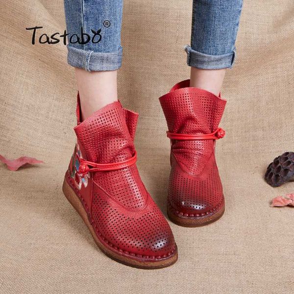 boots tastabo shoes women retro casual handmade ankle flat real genuine leather breathable booties comfortable foot, Black
boots tastabo shoes women retro casual handmade ankle flat real genuine leather breathable booties comfortable foot, Black