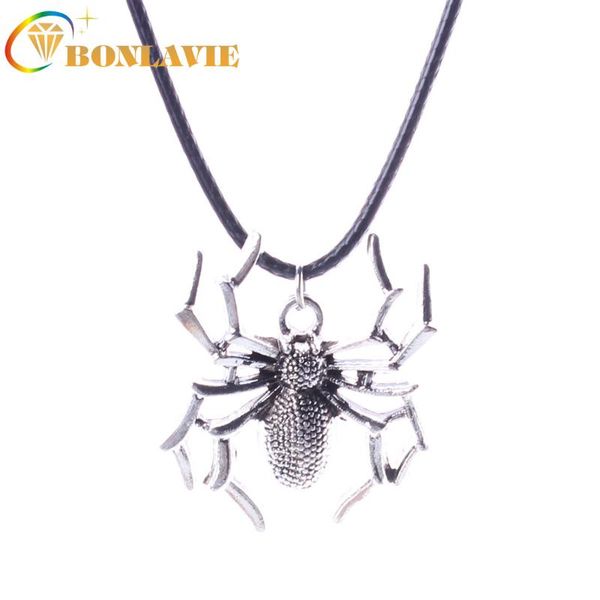 bonlavie fashion complex chain cute spider pendant leather rope necklace clavicle chain men necklace, Silver
bonlavie fashion complex chain cute spider pendant leather rope necklace clavicle chain men necklace, Silver