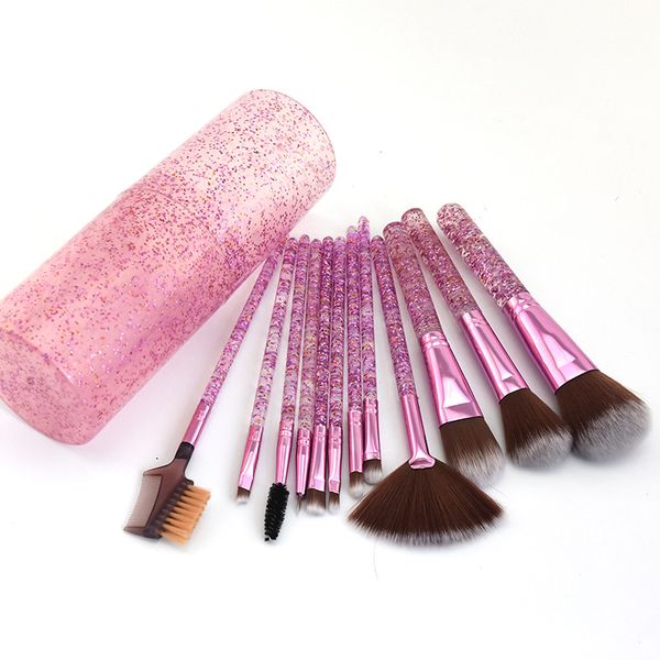 new 12 pcs pink acrylic sequins makeup brushes set professional lightweight facial eye shadow powder make up brush pen holder
new 12 pcs pink acrylic sequins makeup brushes set professional lightweight facial eye shadow powder make up brush pen holder