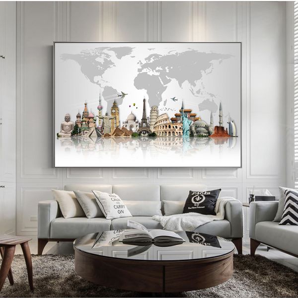 world famous building wall art posters and prints world tourist attraction map canvas art paintings modern pictures home decor
world famous building wall art posters and prints world tourist attraction map canvas art paintings modern pictures home decor