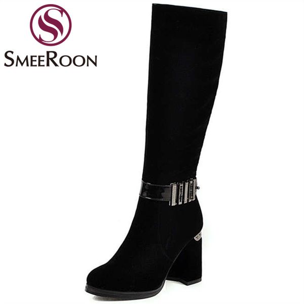 boots smeeroon big size 34-43 women square high heels knee quality flock winter ladies shoes, Black
boots smeeroon big size 34-43 women square high heels knee quality flock winter ladies shoes, Black