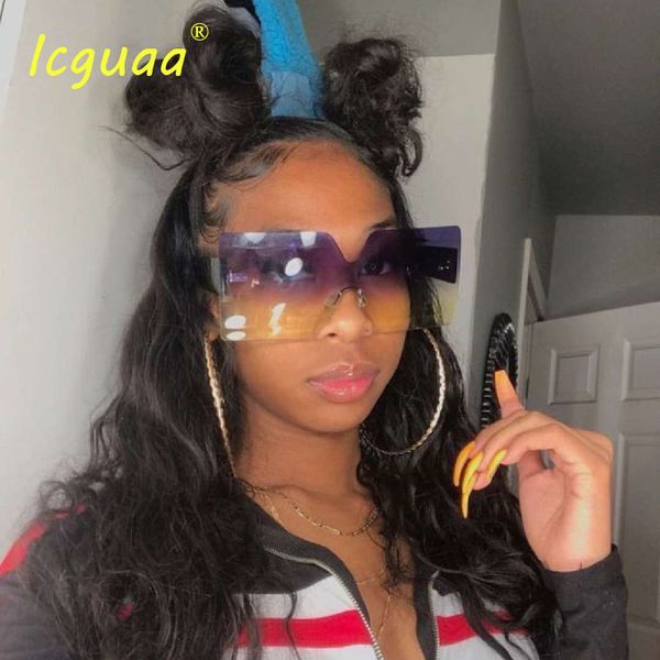 onepiece oversized square rimless sunglasses women brand designer flat big sun glasses female one piece travel gafa de sol, White;black
onepiece oversized square rimless sunglasses women brand designer flat big sun glasses female one piece travel gafa de sol, White;black