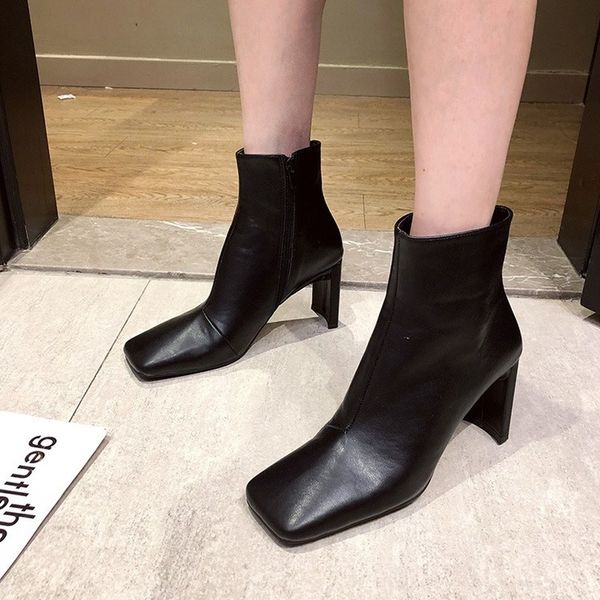 elegant women ankle boots shoes block high heels sock boots square toe chunky heels zipper lady autumn winter party shoes, Black
elegant women ankle boots shoes block high heels sock boots square toe chunky heels zipper lady autumn winter party shoes, Black