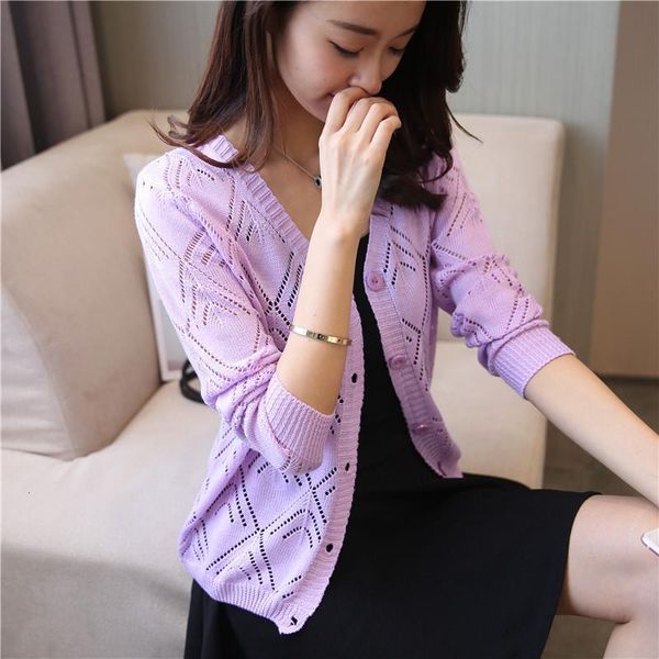 18 new women's korean long sleeved knit cardigan collar hollow v simple air conditioning shirt female coat f1844, White;black
18 new women's korean long sleeved knit cardigan collar hollow v simple air conditioning shirt female coat f1844, White;black
