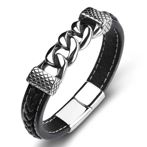 stainless steel bracelets & bangles 19/21/23cm men leather bracelets men jewelry 2020 new gift for punk jewelry, Black
stainless steel bracelets & bangles 19/21/23cm men leather bracelets men jewelry 2020 new gift for punk jewelry, Black