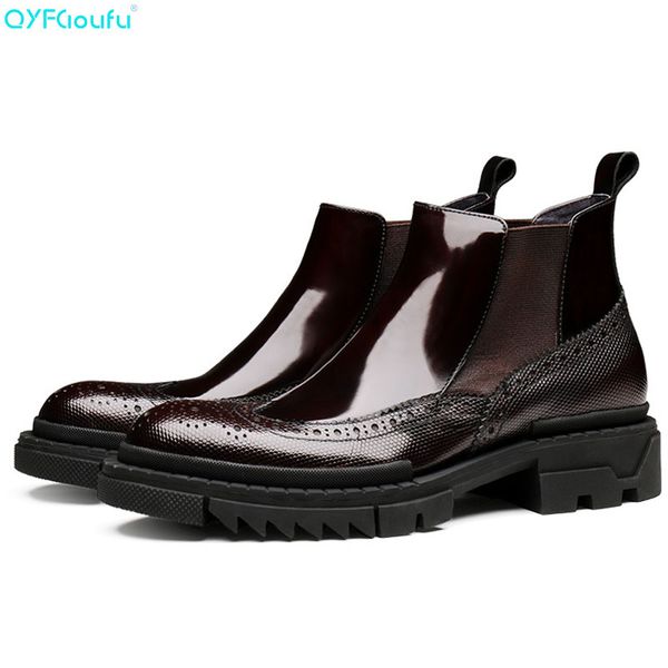 qyfcioufu 2020 new men boots vintage brogue college style men shoes casual fashion slip-on warm ankle boots for man black brown
qyfcioufu 2020 new men boots vintage brogue college style men shoes casual fashion slip-on warm ankle boots for man black brown