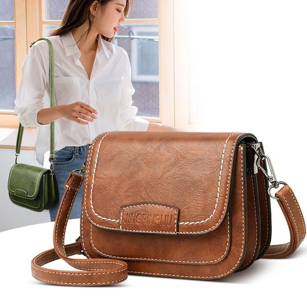 vintage thread saddle bags ladies pu leather women's handbags new soft leather shoulder bags for women messenger
vintage thread saddle bags ladies pu leather women's handbags new soft leather shoulder bags for women messenger