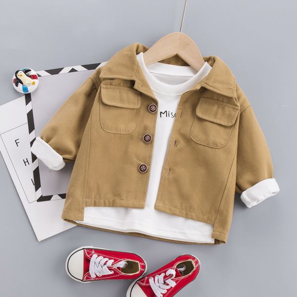 children short jacket children solid color fold-down collar single-breasted boy's irregular long-sleeved shirt coat fashion whol, Blue;gray
children short jacket children solid color fold-down collar single-breasted boy's irregular long-sleeved shirt coat fashion whol, Blue;gray