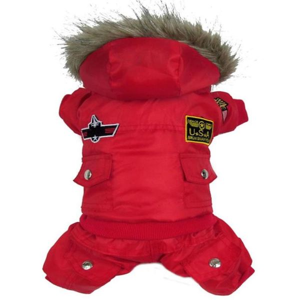 red usa airman style pet dogs coat warm small dog apparel fleece winter coat snowsuit hooded jumpsuit waterproof
red usa airman style pet dogs coat warm small dog apparel fleece winter coat snowsuit hooded jumpsuit waterproof
