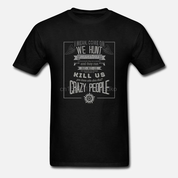 official supernatural crazy people t shirt fitted dean sam winchester brothers