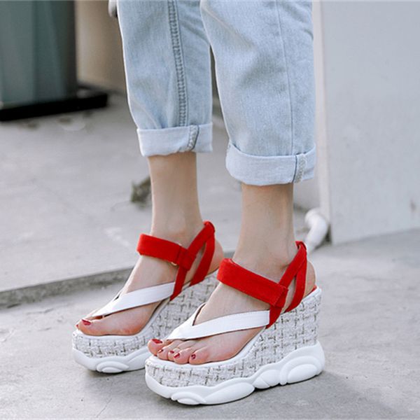 genuine leather summer sandals leisure shoes woman wedge 10cm high heels flat platform sandals woman shoes, Black
genuine leather summer sandals leisure shoes woman wedge 10cm high heels flat platform sandals woman shoes, Black