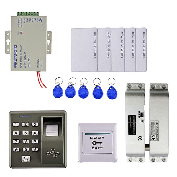 full kits fingerprint rfid access control systems + electric lock + power supply+5 rfid keychains+5 rfid cards
full kits fingerprint rfid access control systems + electric lock + power supply+5 rfid keychains+5 rfid cards