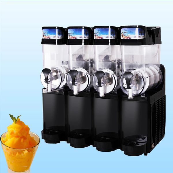 

4 tank slush machine 15l ice slusher 830w snow melting machine smoothies commercial smoothie snow melting machine