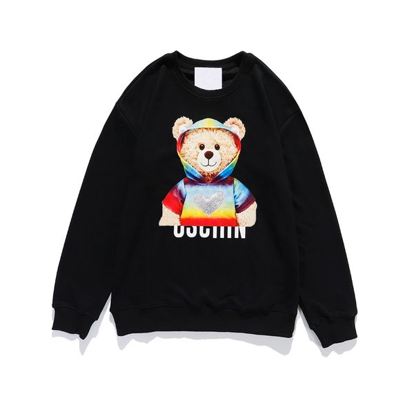 men women fashion hoodies new arrival bear printed with letter mens casual o-neck long sleeve pullover mens sweatshirt, Black 
men women fashion hoodies new arrival bear printed with letter mens casual o-neck long sleeve pullover mens sweatshirt, Black