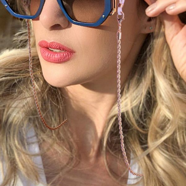 sunglasses frames 2021 rose gold color punk metal glasses chain holder casual mask strap neck accessories, Silver
sunglasses frames 2021 rose gold color punk metal glasses chain holder casual mask strap neck accessories, Silver