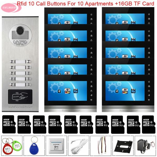 video door phones call intercoms for a private house 7inchs intercom with recording +16 gb tf card access control wired doorbell
video door phones call intercoms for a private house 7inchs intercom with recording +16 gb tf card access control wired doorbell