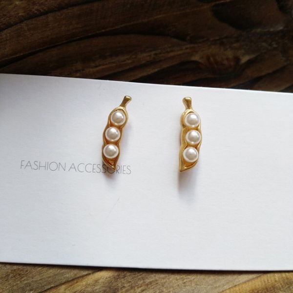 korean style creative compact imitation pearl pea stud earrings personality simple girl women fashion jewelry accessories, Golden;silver
korean style creative compact imitation pearl pea stud earrings personality simple girl women fashion jewelry accessories, Golden;silver