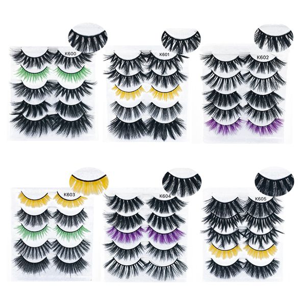 5 pairs/7 style colored mix mink eyelashes thick fashion false eyelashes 3d lashes fluffy reusable crisscross beauty makeup tool
5 pairs/7 style colored mix mink eyelashes thick fashion false eyelashes 3d lashes fluffy reusable crisscross beauty makeup tool