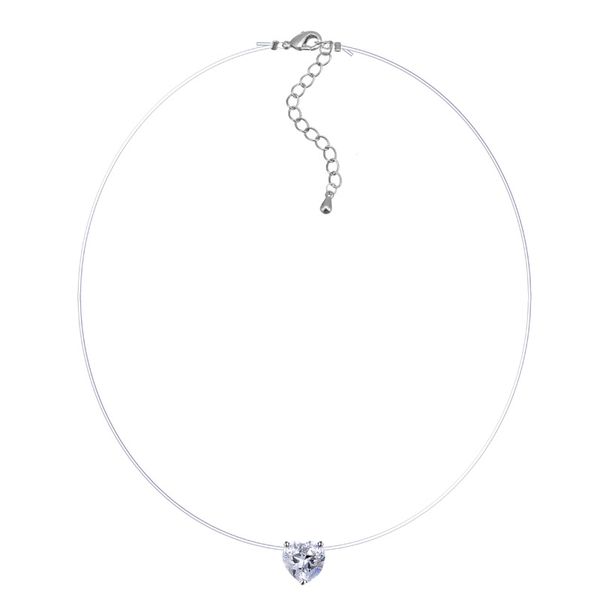 transparent invisible fishing line clavicle chain short necklace women fashion new super flash cz pendant jewelry, Silver
transparent invisible fishing line clavicle chain short necklace women fashion new super flash cz pendant jewelry, Silver