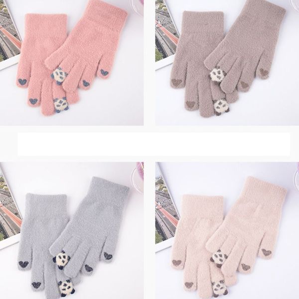 women children winter thick warm knit touchscreen gloves lovely cartoon panda mittens, Blue;gray
women children winter thick warm knit touchscreen gloves lovely cartoon panda mittens, Blue;gray