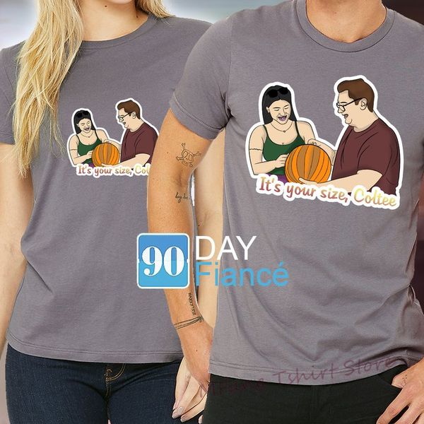 лариса и colt его ваш размер coltee 90 день fiance t-shirt женщины и мужчины размеры 100% хлопка тенниски o-образным вырезом
лариса и colt его ваш размер coltee 90 день fiance t-shirt женщины и мужчины размеры 100% хлопка тенниски o-образным вырезом