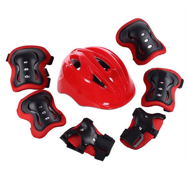 elbow & knee pads 7pcs/set kids sports protector roller skates safety helmet wrist guards child skateboard brace support, Black;gray
elbow & knee pads 7pcs/set kids sports protector roller skates safety helmet wrist guards child skateboard brace support, Black;gray