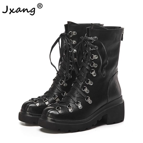 jxang new fashion women punk style retro cool rivet lace up ankle boots for woman motorcycle boot girls black
jxang new fashion women punk style retro cool rivet lace up ankle boots for woman motorcycle boot girls black