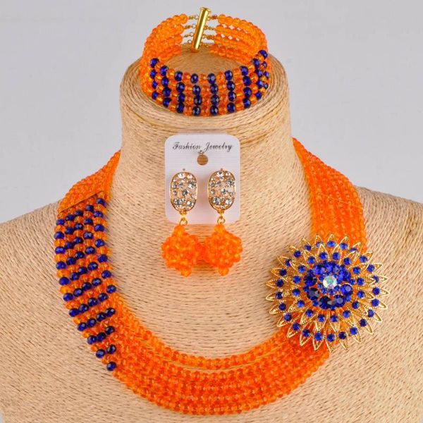 fashion crystal beaded necklace jewelry set orange and royal blue african beads nigerian jewelry wedding accessories ff-17, Silver
fashion crystal beaded necklace jewelry set orange and royal blue african beads nigerian jewelry wedding accessories ff-17, Silver