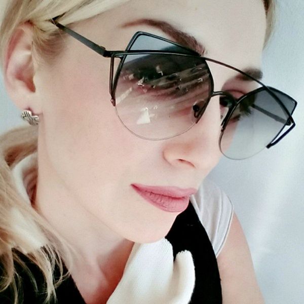 sunglasses sweet citrus cat eye women designer metal original sun glasses for female vintage feminino, White;black
sunglasses sweet citrus cat eye women designer metal original sun glasses for female vintage feminino, White;black