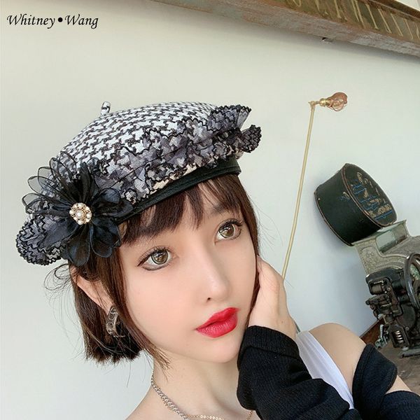 whitney wang 2020 autumn fashion vintage style ruffles patchwork 3d floral berets women straw hat lady arts cap, Blue;gray
whitney wang 2020 autumn fashion vintage style ruffles patchwork 3d floral berets women straw hat lady arts cap, Blue;gray