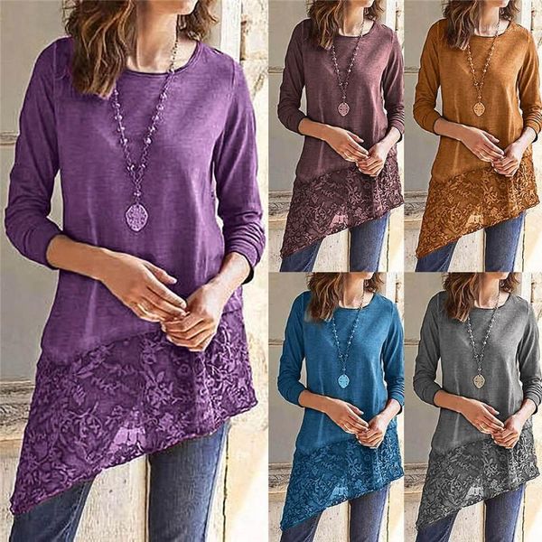 spring clothes womens designer lace t shirts womens crew neck long sleeve solid color casual shirts womens, White
spring clothes womens designer lace t shirts womens crew neck long sleeve solid color casual shirts womens, White